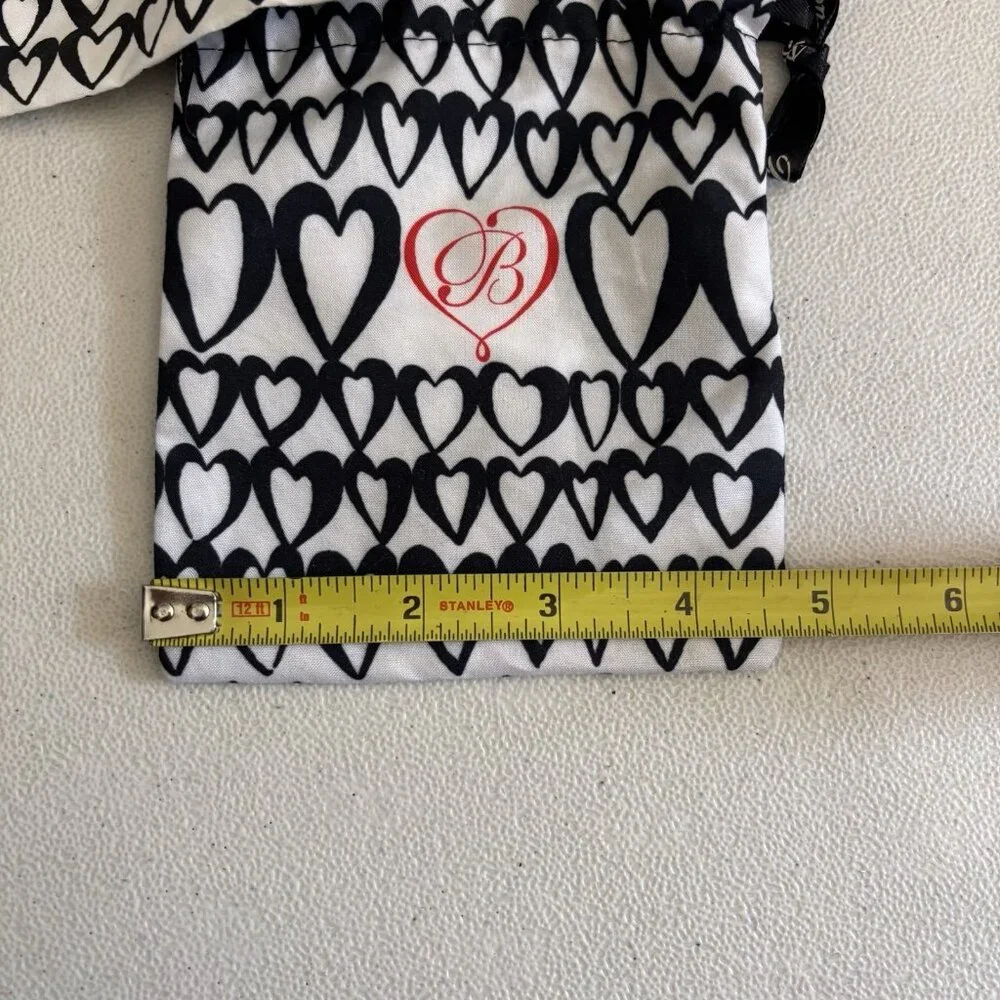 Brighton Heart Jewelry Cloth Gift Bags Lot Of 3 Diffrent Size